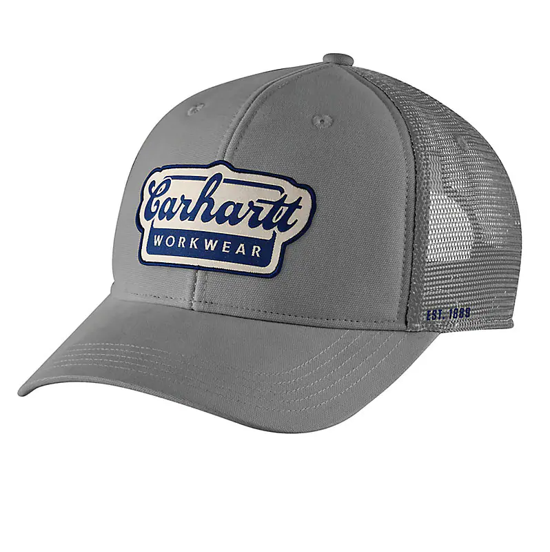 CARHARTT RUGGED FLEX® TWILL MESH-BACK SCRIPT PATCH CAP  display picture 1