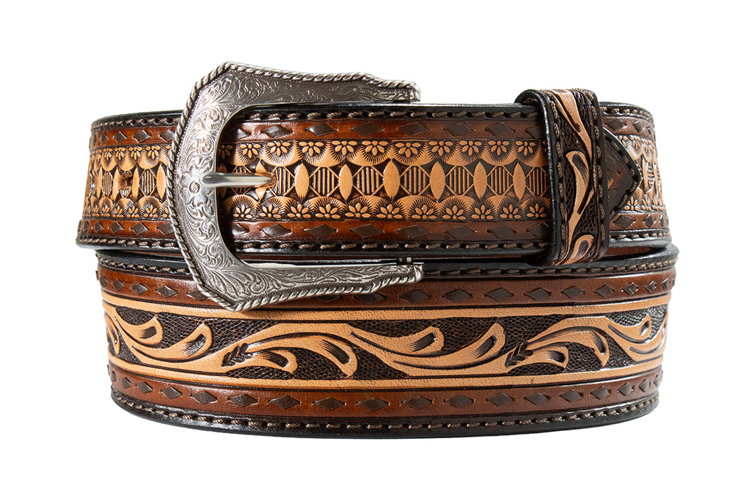 5738 M&f Western Tooled Cross Brown Md (34\
