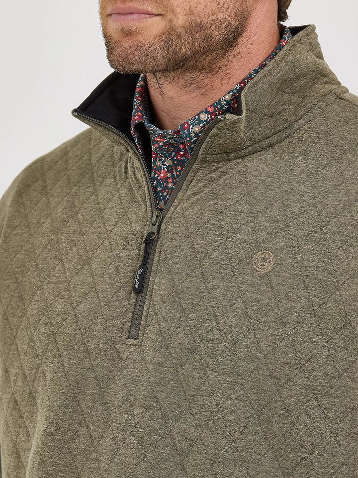 ARGUE／LEYERED QUILTING＆WOOLBOA JUMPER WRANGLER GEORGE STRAIT QUARTER-ZIP QUILTED PULLOVER – Patton's