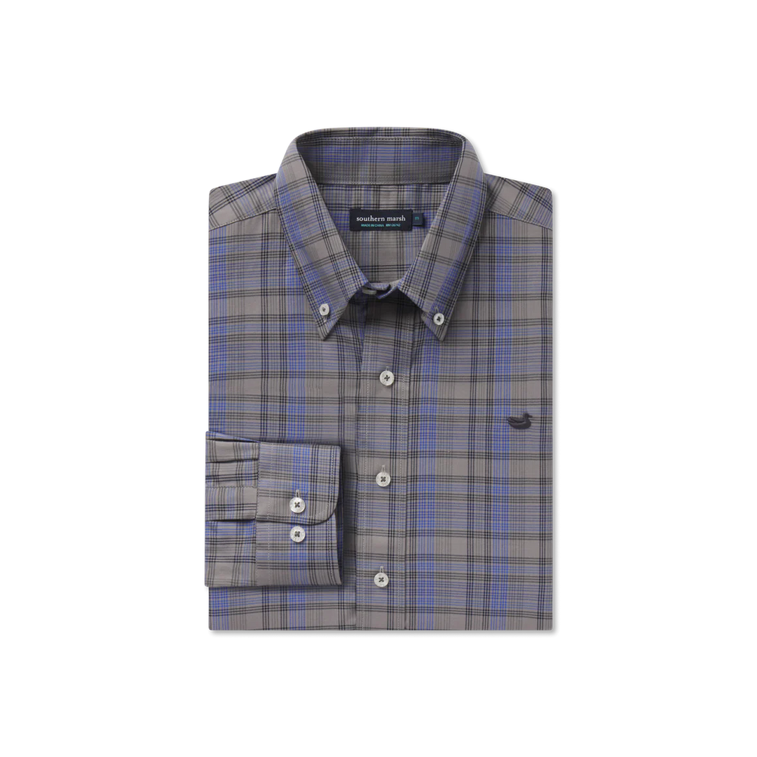 SOUTHERN MARSH BENTON GRID DRESS SHIRT PRP / XXL SOUTHERN MARSH BENTON GRID DRESS SHIRT PRP / XXL