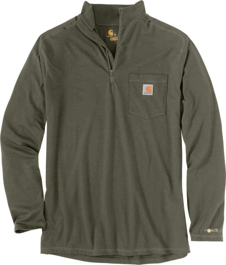 CARHARTT FORCE® RELAXED FIT LONG-SLEEVE QUARTER-ZIP MOCK NECK