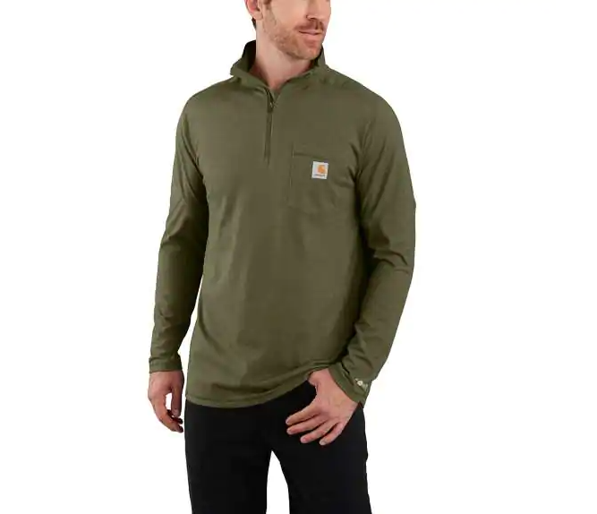 CARHARTT FORCE® RELAXED FIT LONG-SLEEVE QUARTER-ZIP MOCK NECK
